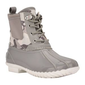 Tommy Hilfiger Gray Camo Duck Boot